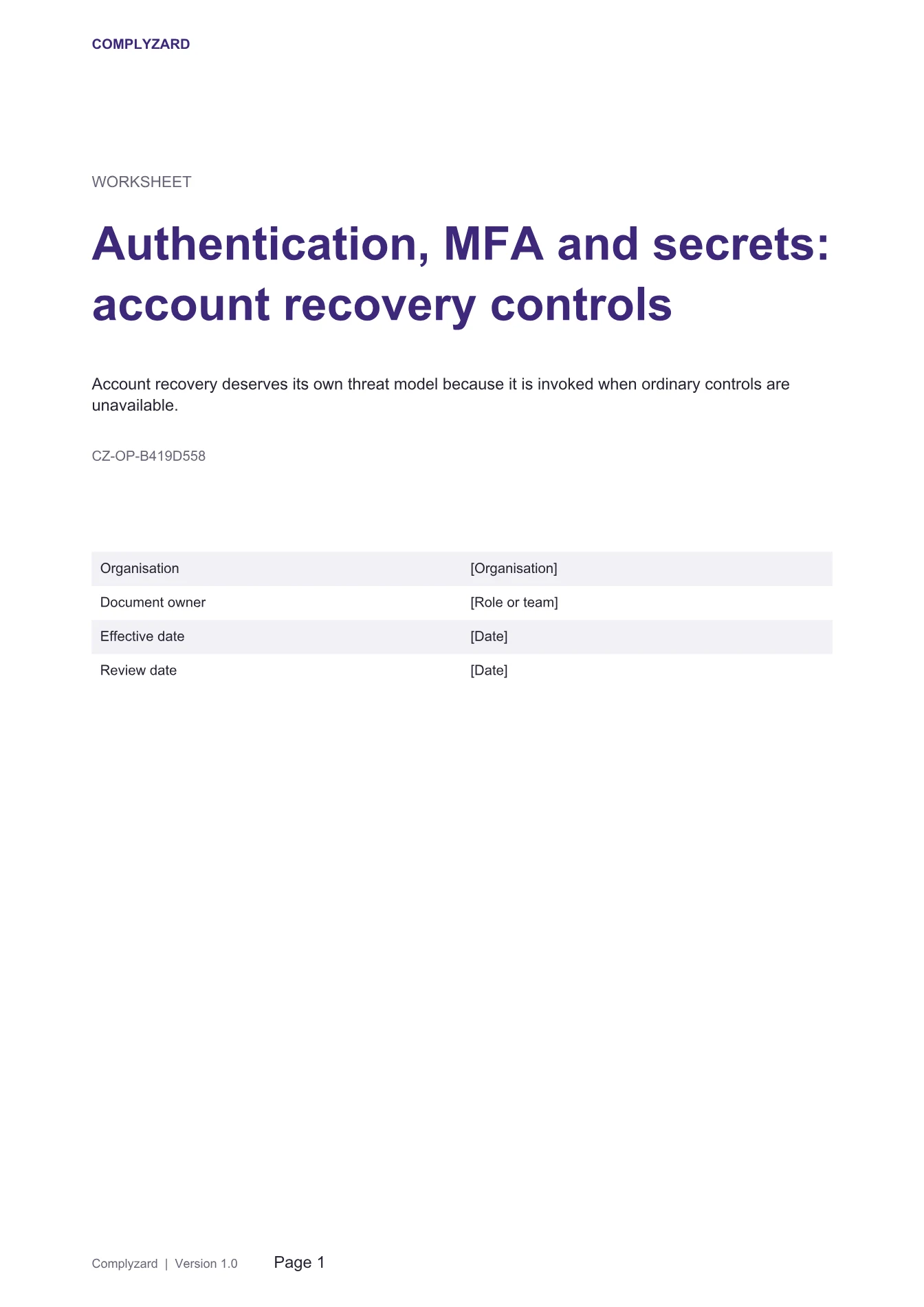 Cover of Authentication, MFA and secrets: account recovery controls