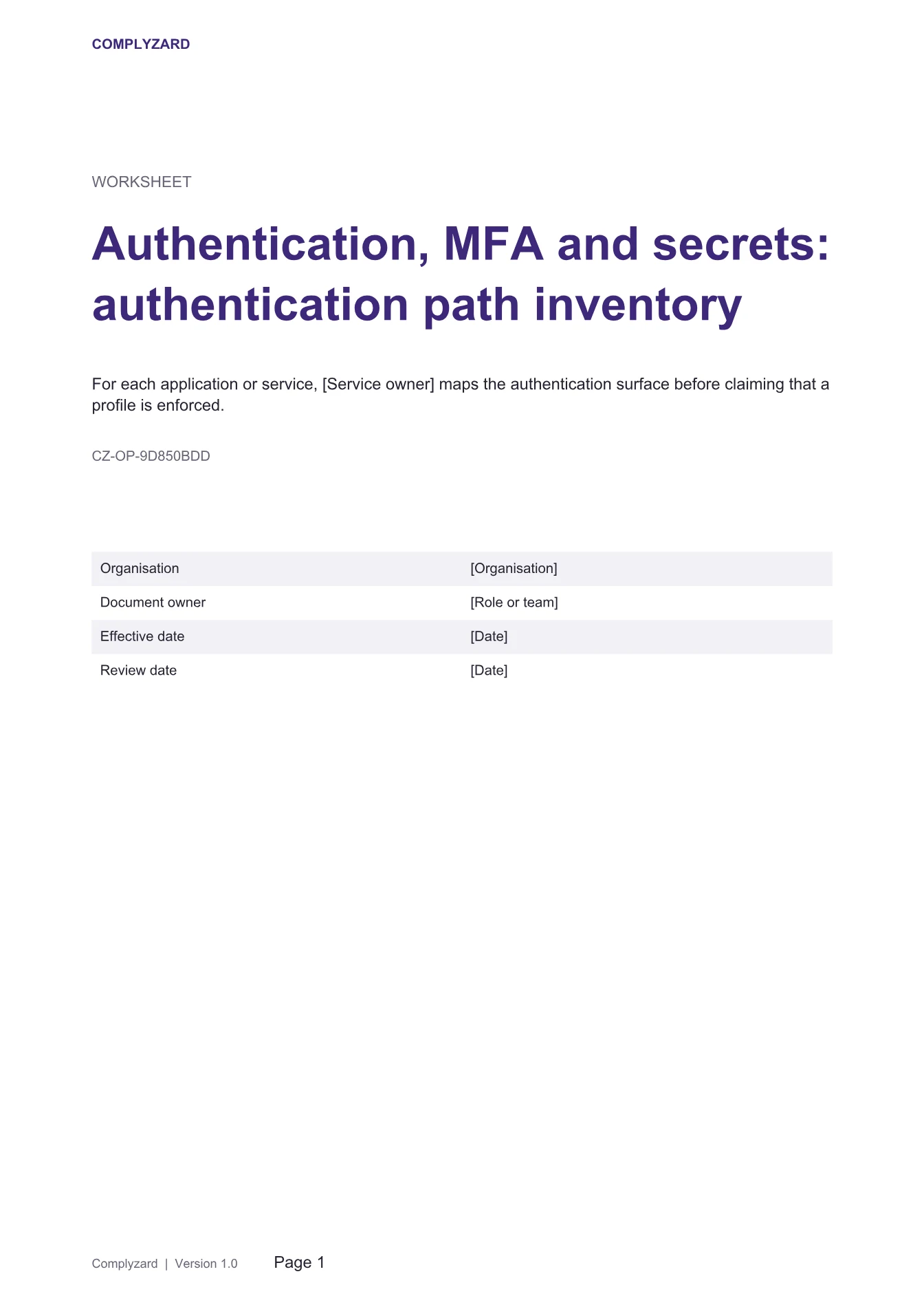 Cover of Authentication, MFA and secrets: authentication path inventory