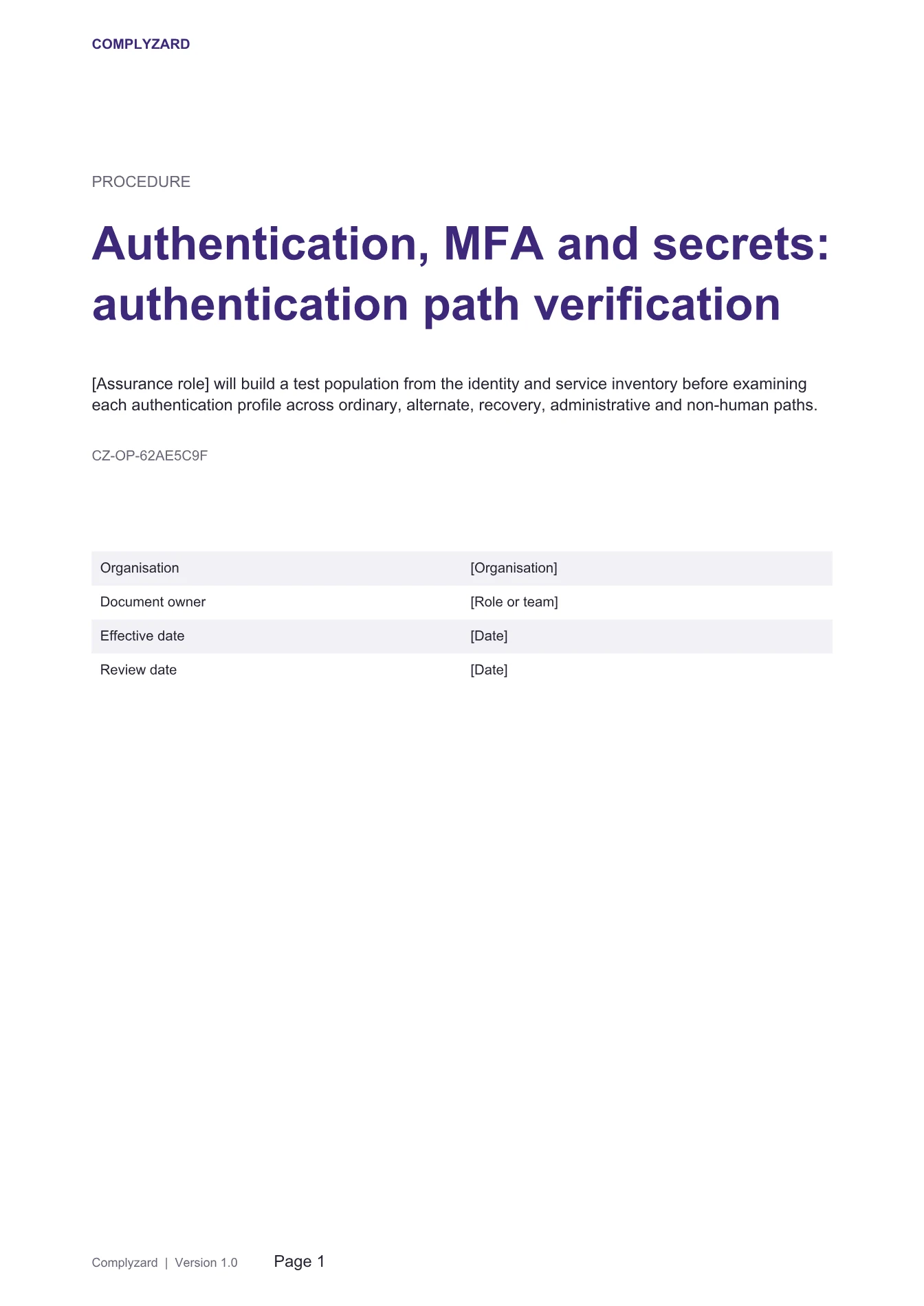 Cover of Authentication, MFA and secrets: authentication path verification