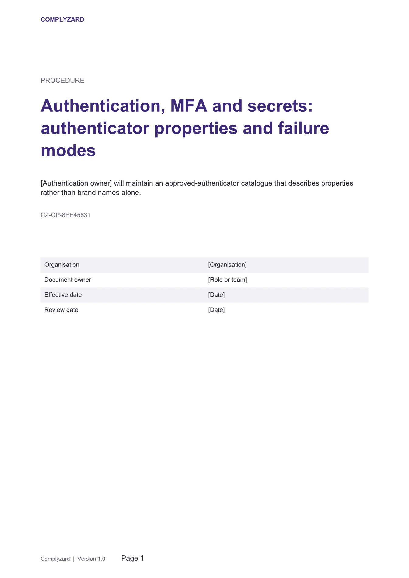 Cover of Authentication, MFA and secrets: authenticator properties and failure modes