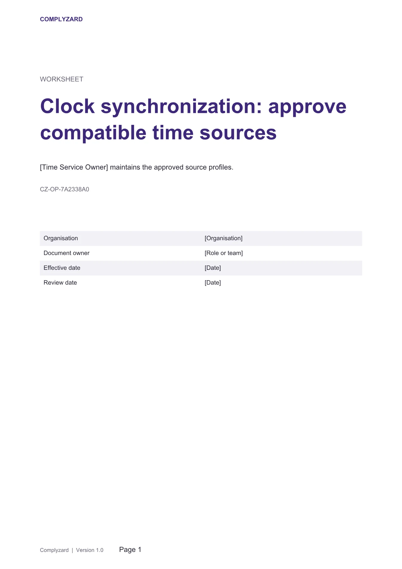 Cover of Clock synchronization: approve compatible time sources