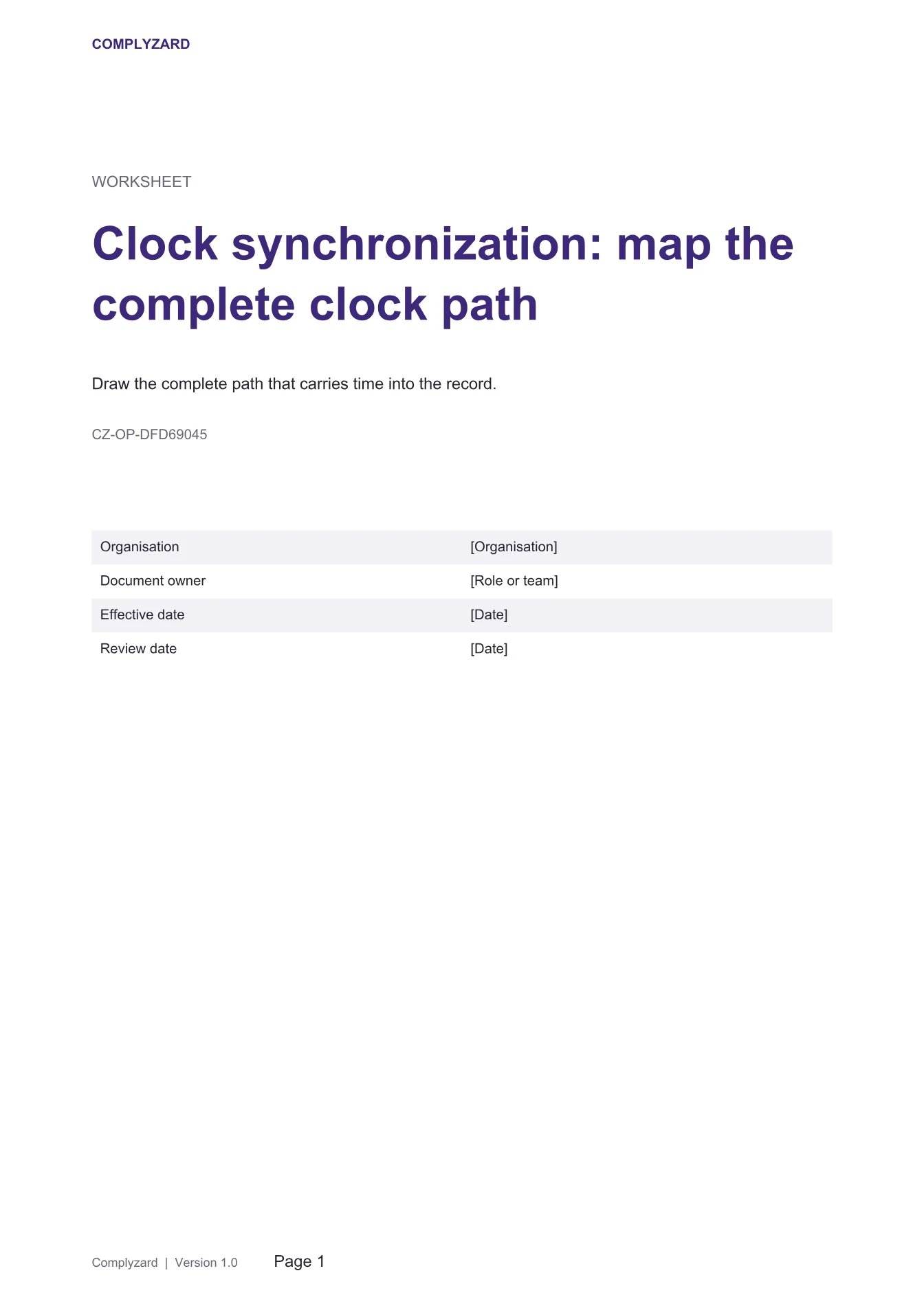 Cover of Clock synchronization: map the complete clock path