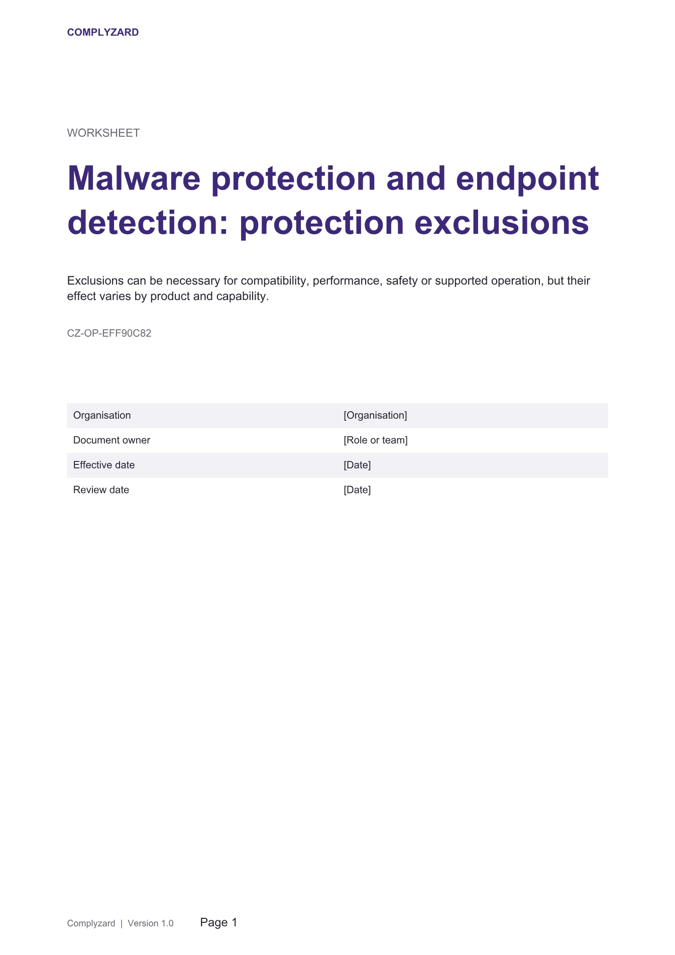 Cover of Malware protection and endpoint detection: protection exclusions