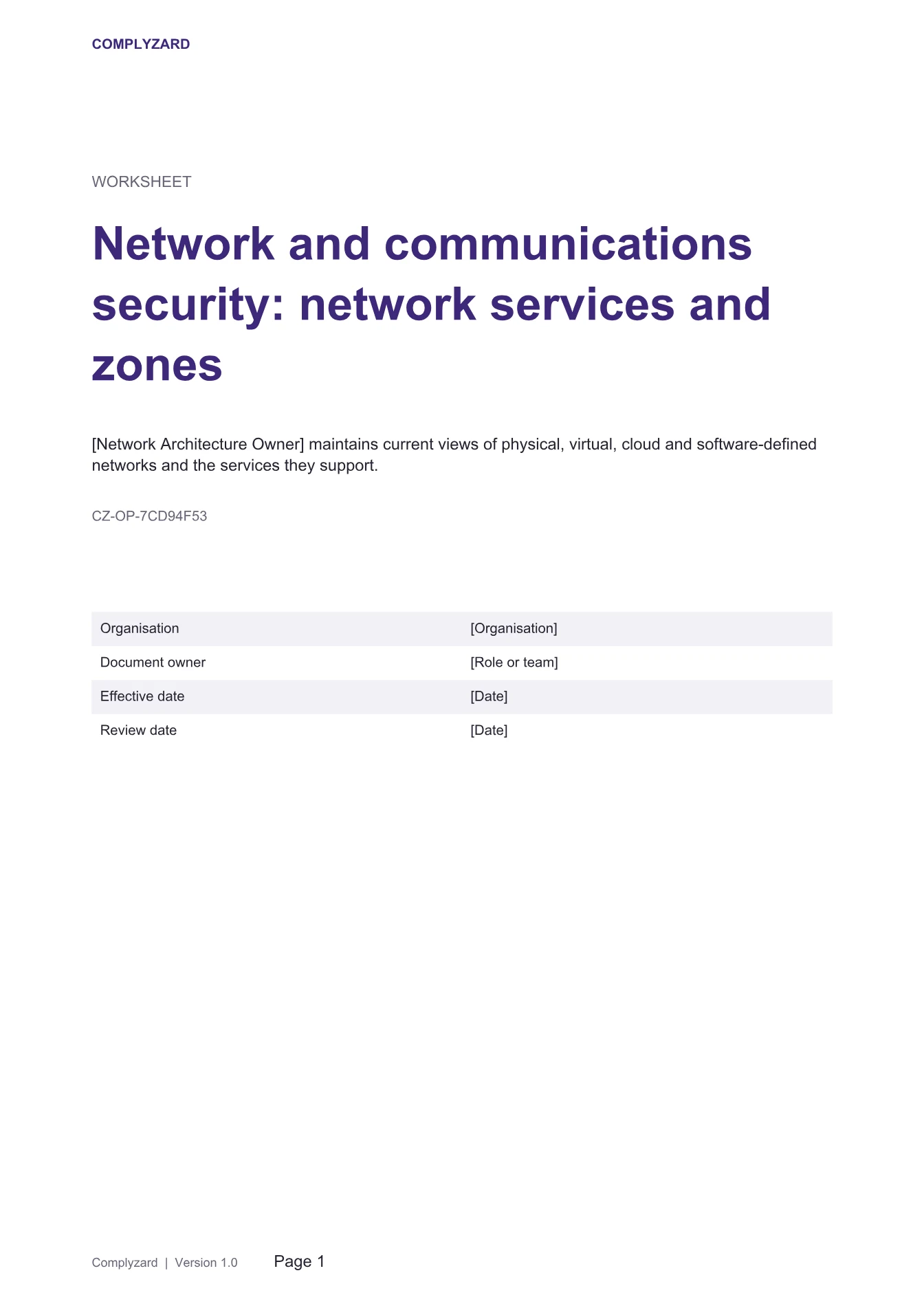 Cover of Network and communications security: network services and zones