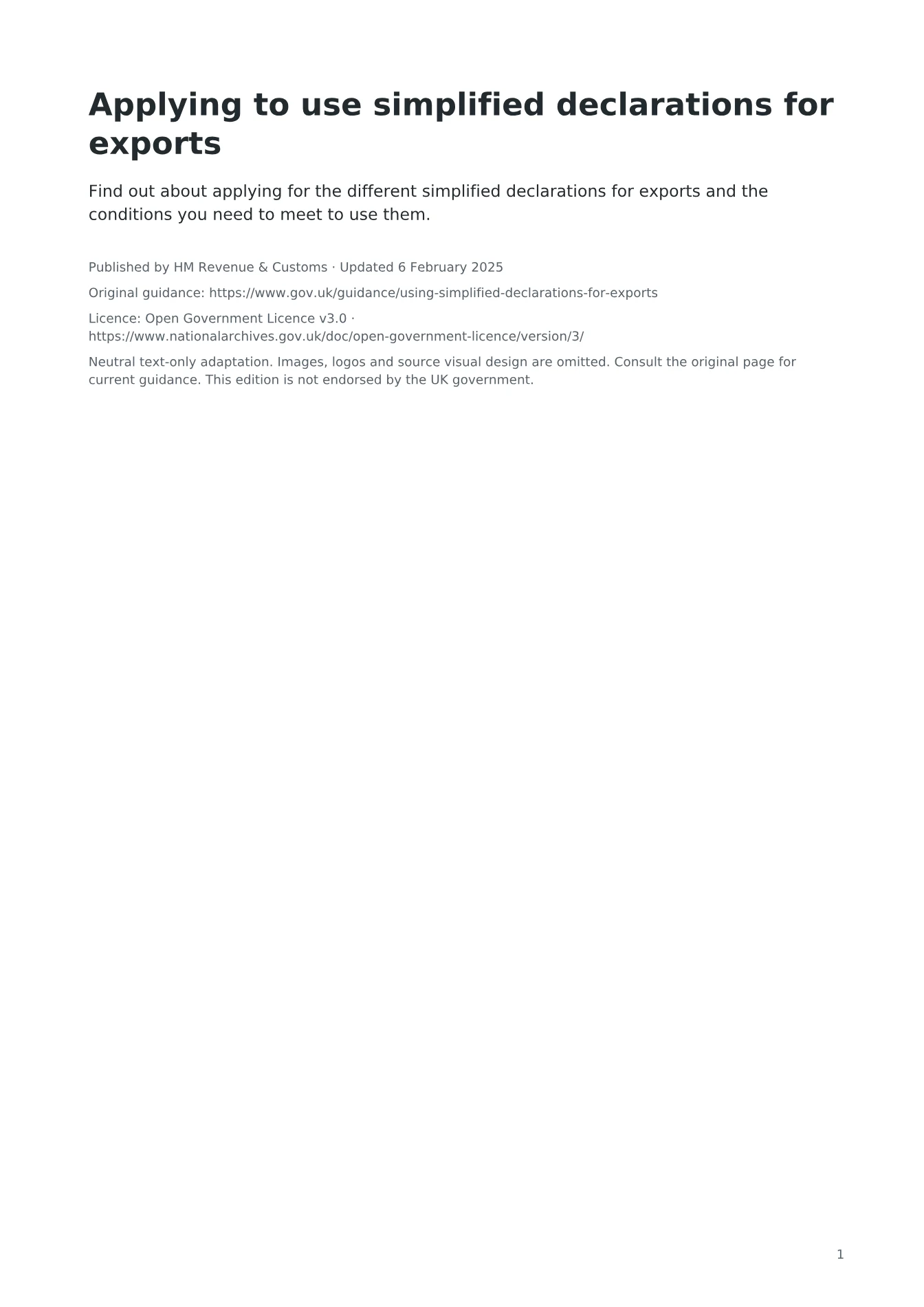 Cover of Applying to use simplified declarations for exports