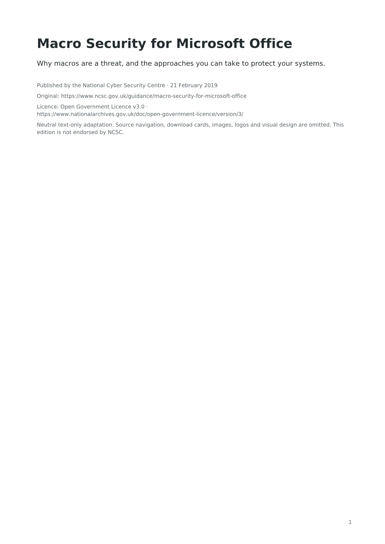 Cover of Macro Security for Microsoft Office