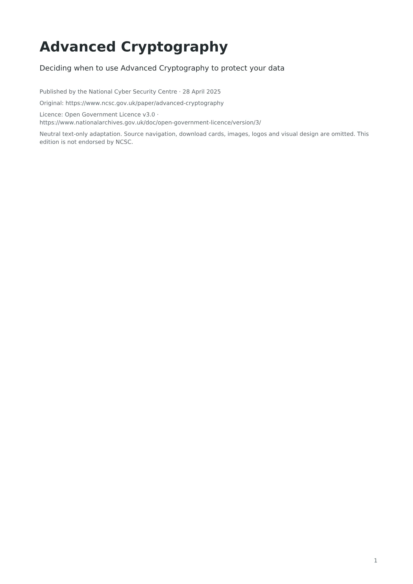 Cover of Advanced Cryptography