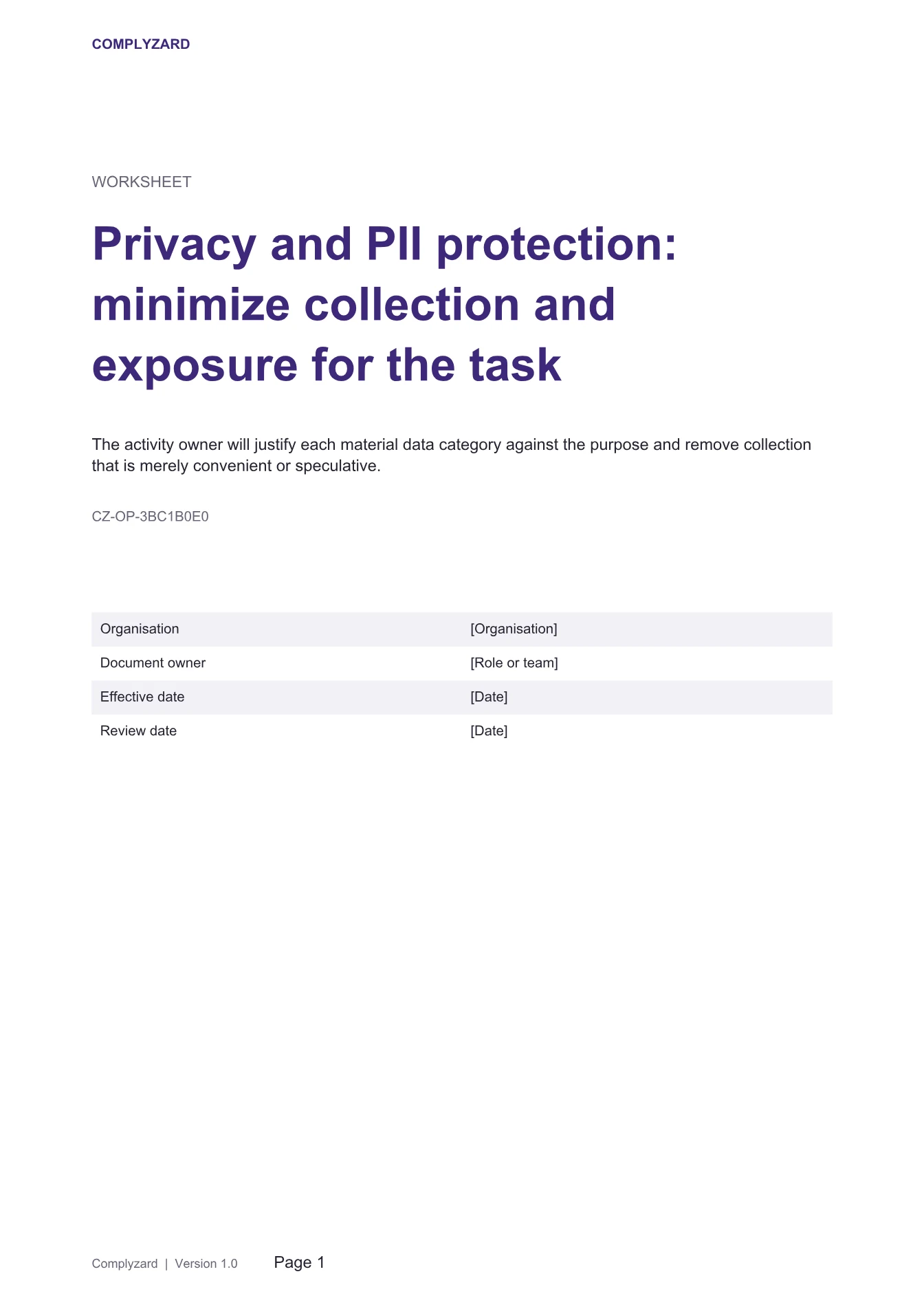 Cover of Privacy and PII protection: minimize collection and exposure for the task