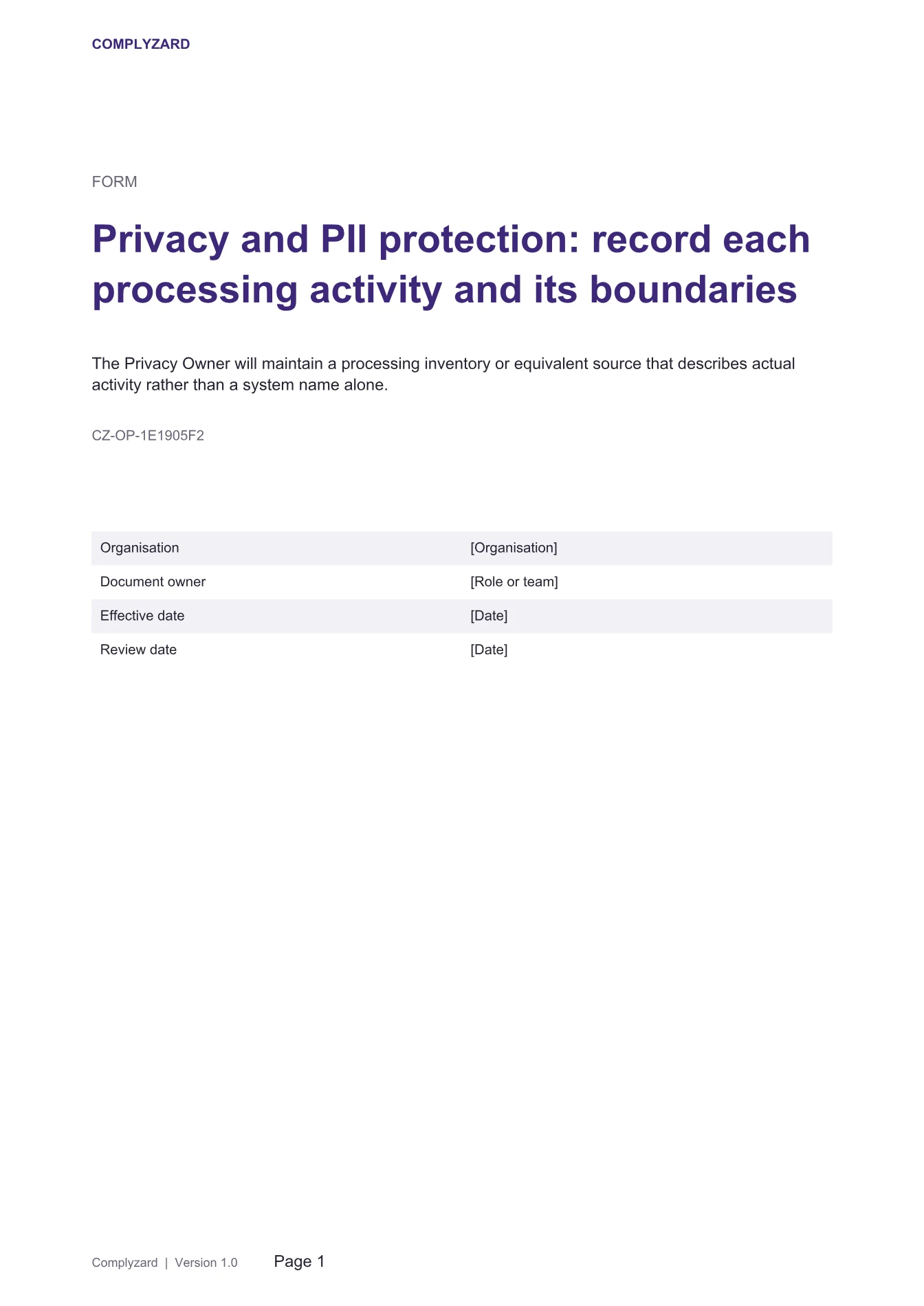 Cover of Privacy and PII protection: record each processing activity and its boundaries