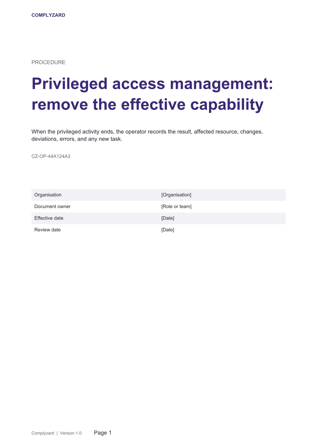 Cover of Privileged access management: remove the effective capability