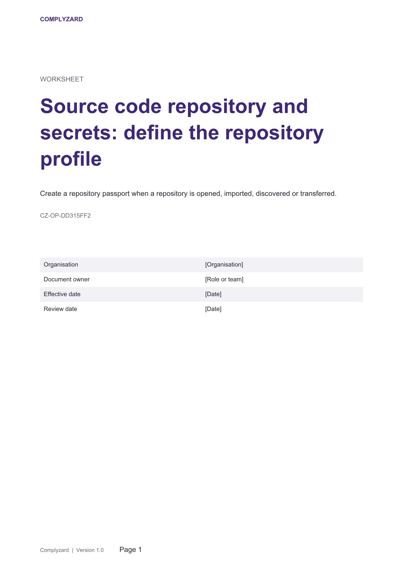 Cover of Source code repository and secrets: define the repository profile