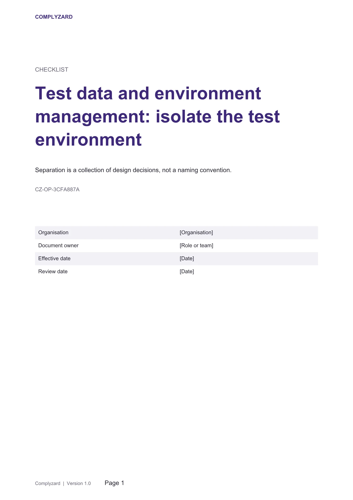 Cover of Test data and environment management: isolate the test environment