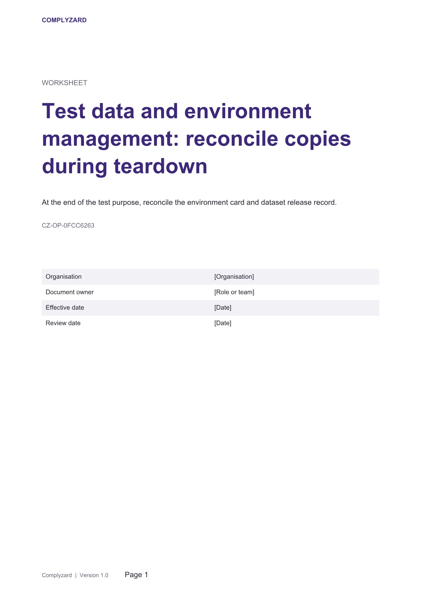 Cover of Test data and environment management: reconcile copies during teardown