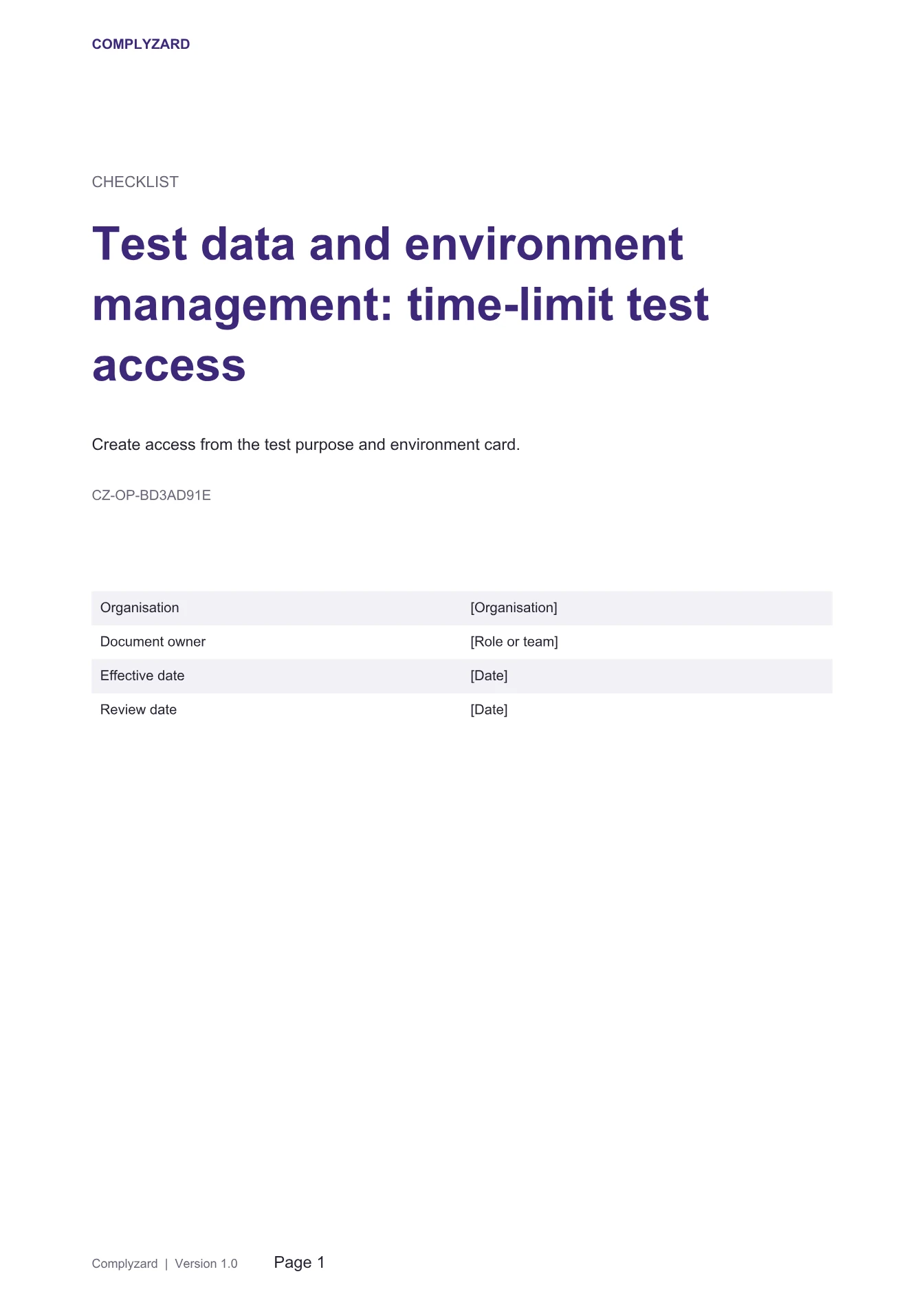 Cover of Test data and environment management: time-limit test access