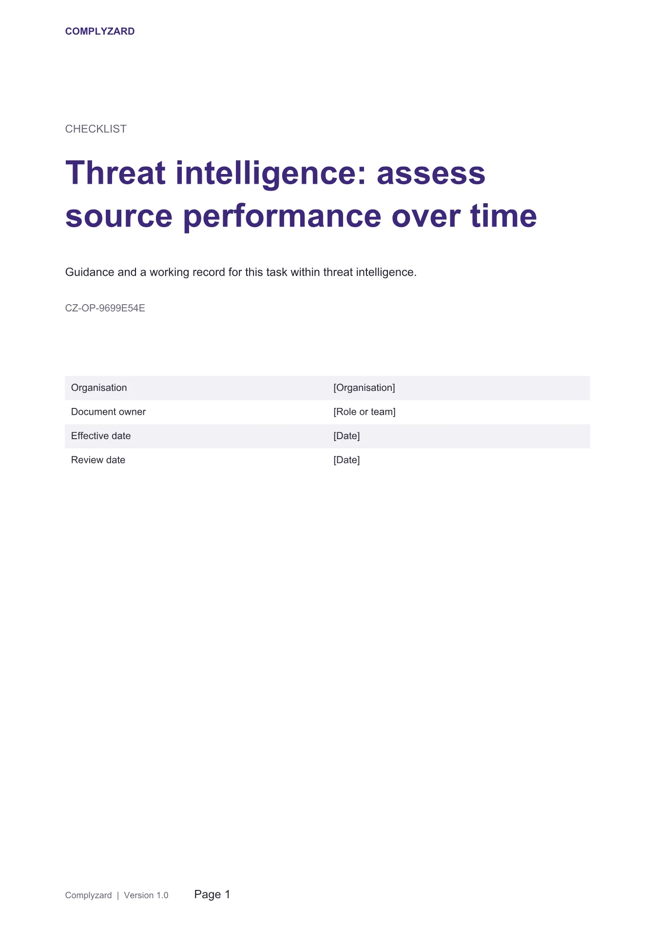 Cover of Threat intelligence: assess source performance over time